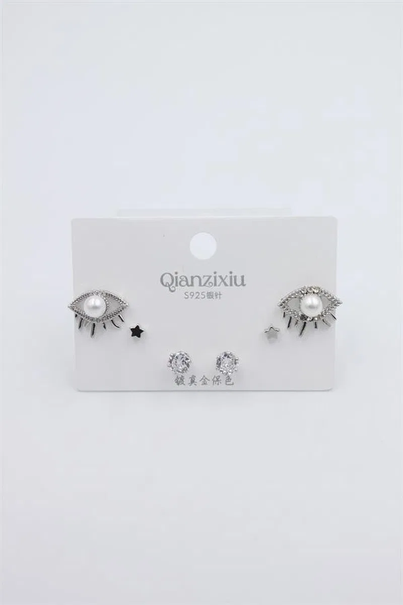 Çoklu Set Küpe - Gümüş