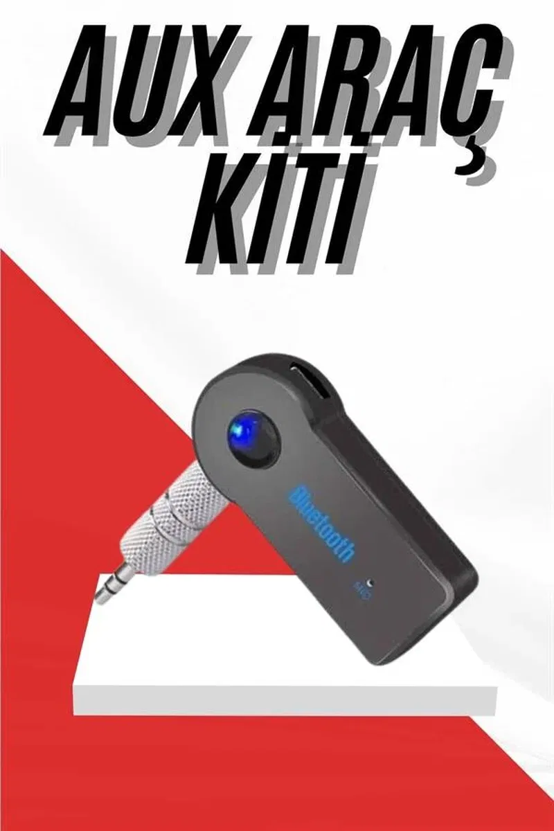 Tüm Cihazlara Uyumlu Bluetooth Aux Araç Kiti Siyah görsel 2