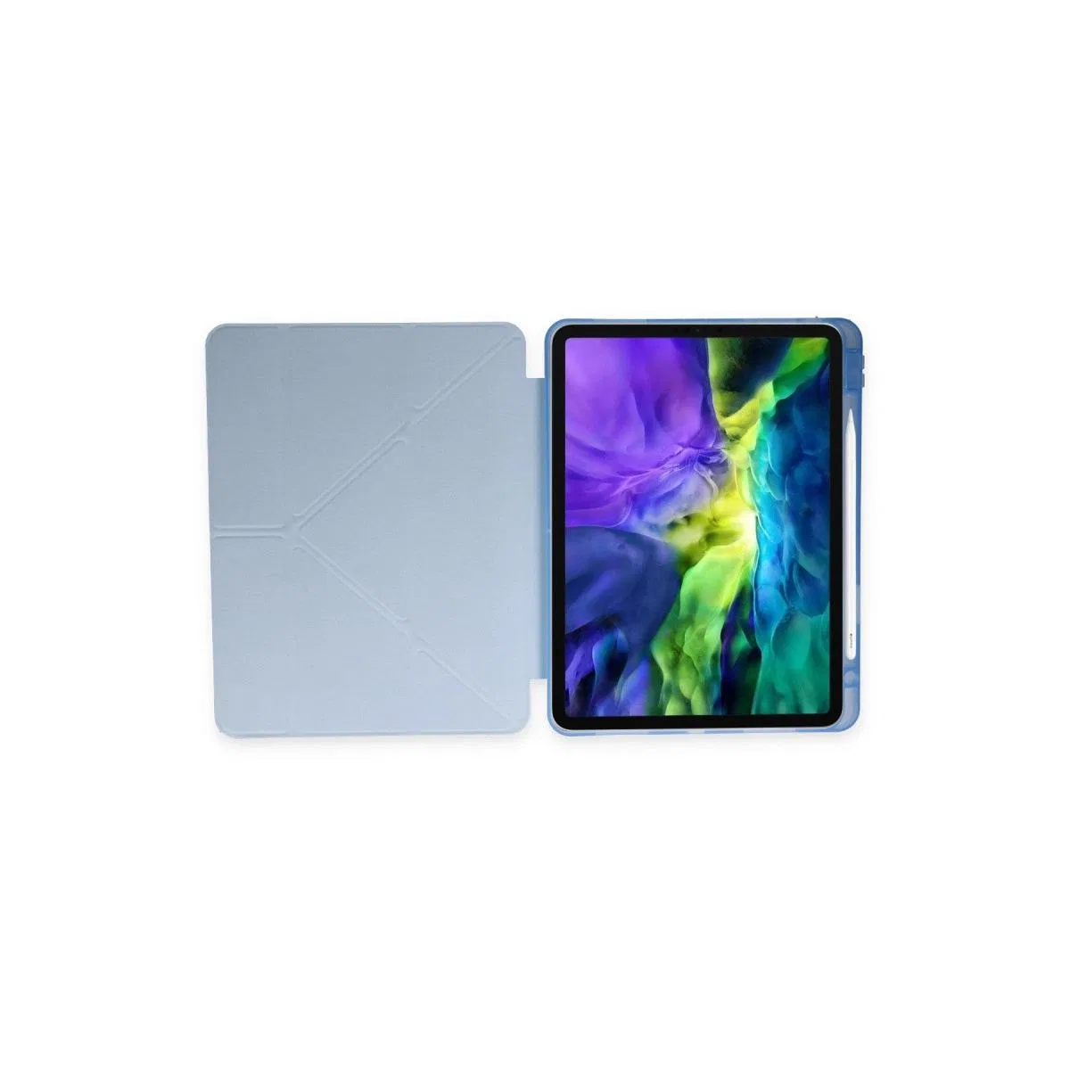 Apple İpad Pro 12. 9 (2021) Kılıf Kalemlikli Mars Tablet Kılıfı - Mavi görsel 5