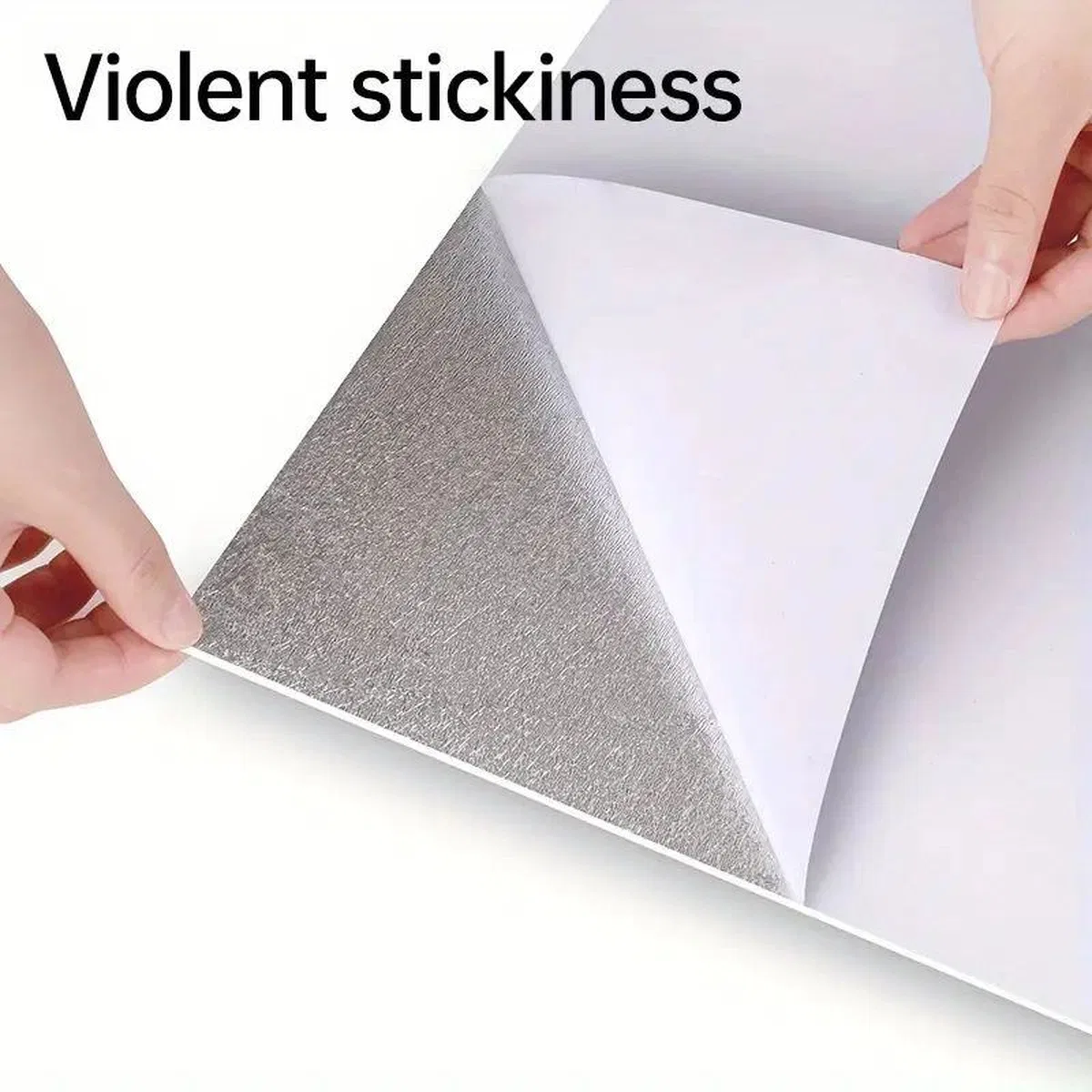Beyaz Mermer Desenli Alüminyum Plastik Duvar Sticker (30*30) görsel 3