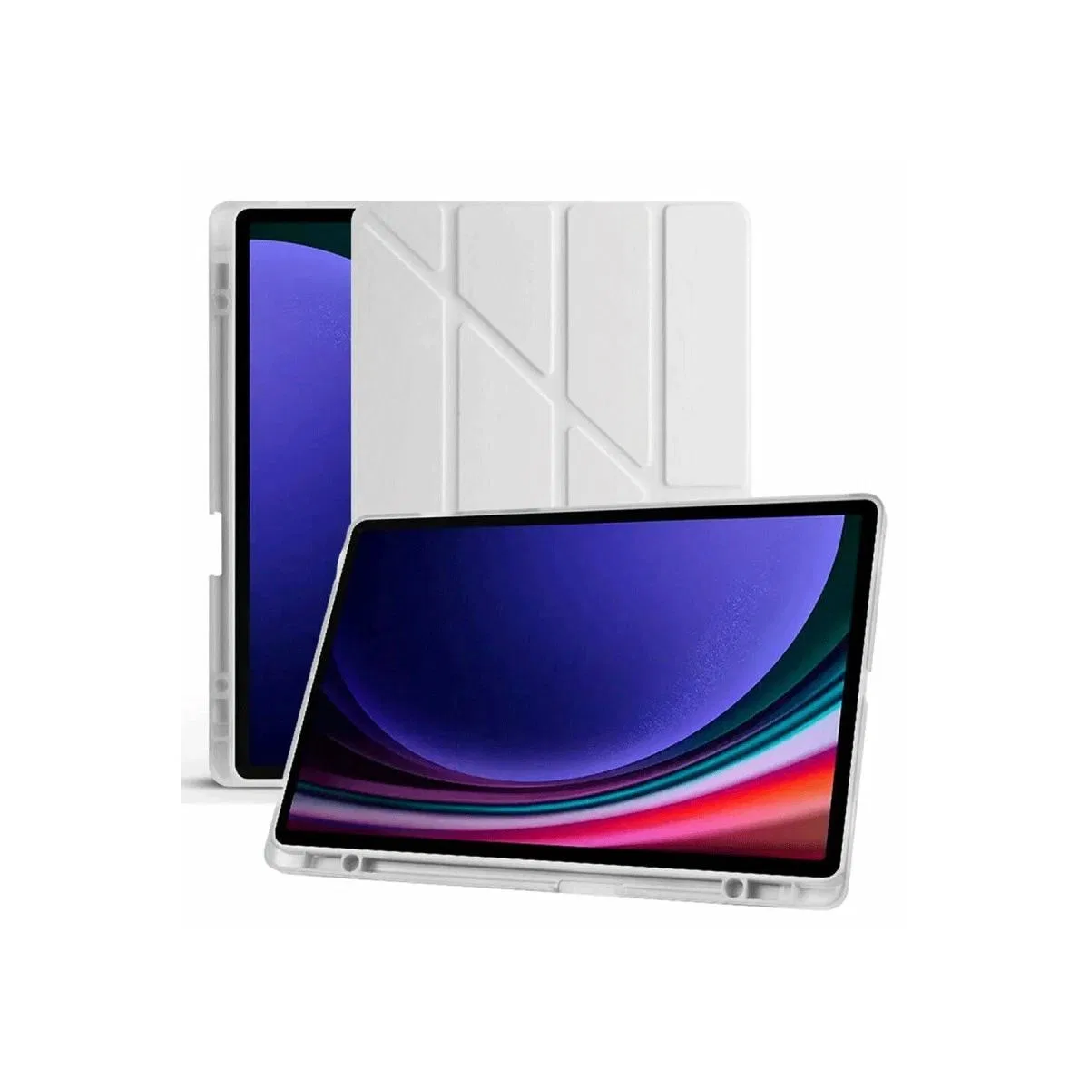Samsung Galaxy X510 Tab S9 Fe 11 Kılıf Kalemlikli Mars Tablet Kılıfı - Gri görsel 4