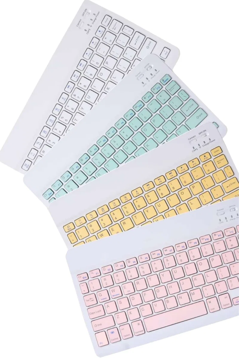 Bluetooh Wıreless Keyboard Siyah Q Klavye İOS Ipad Android Windows Uyumlu görsel 4