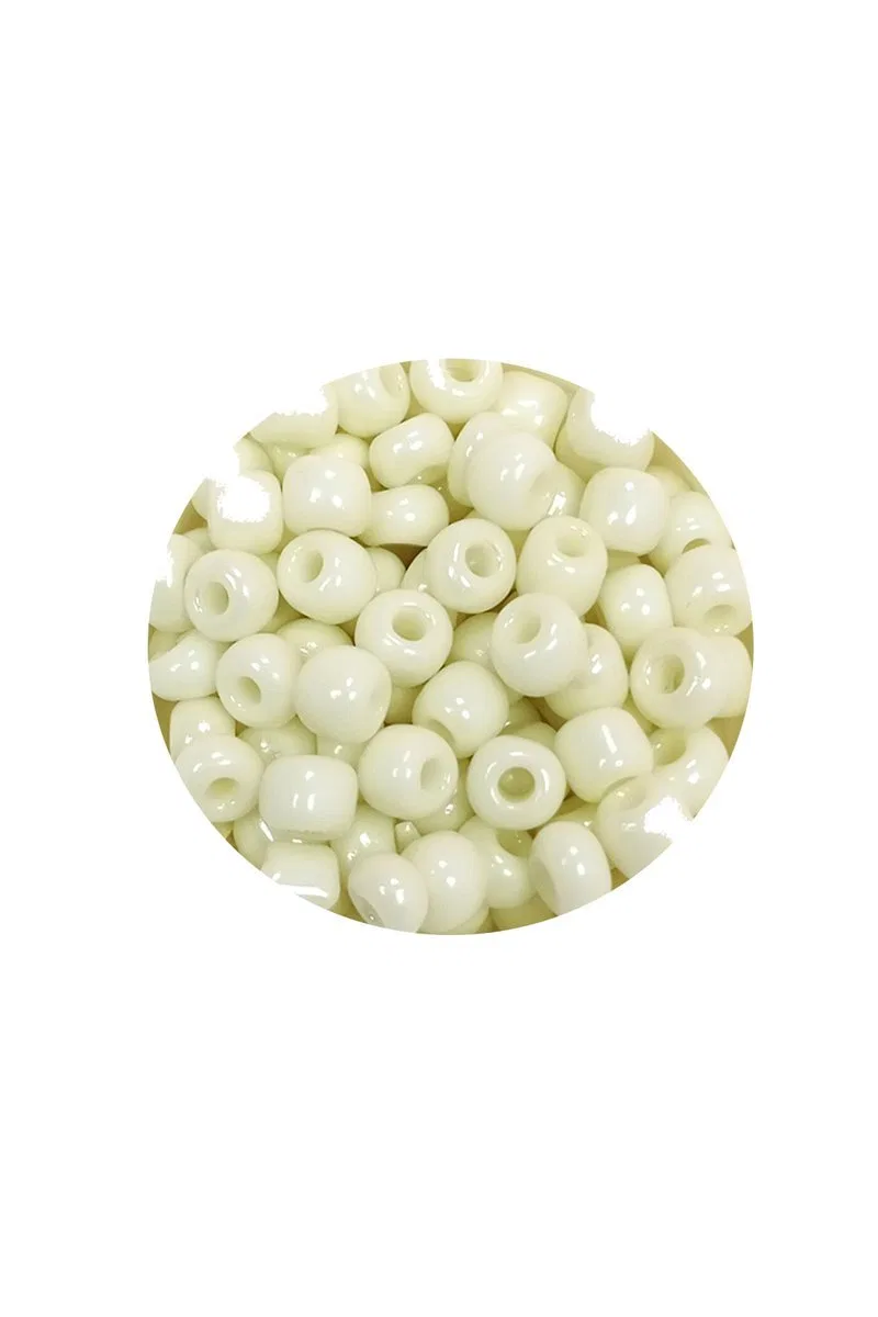 Dökme Cam Kum Boncuk Büyük Boy (6/0) 4 mm - 60 Gram - Krem - BNC107 görsel 2
