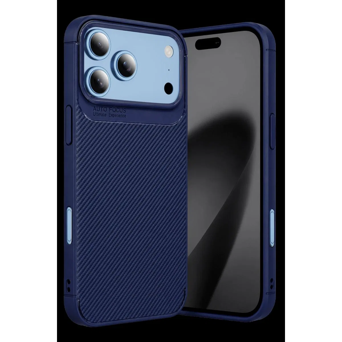 Newface Apple İphone 18 Pro Max Auto Focus Karbon Kapak - Lacivert