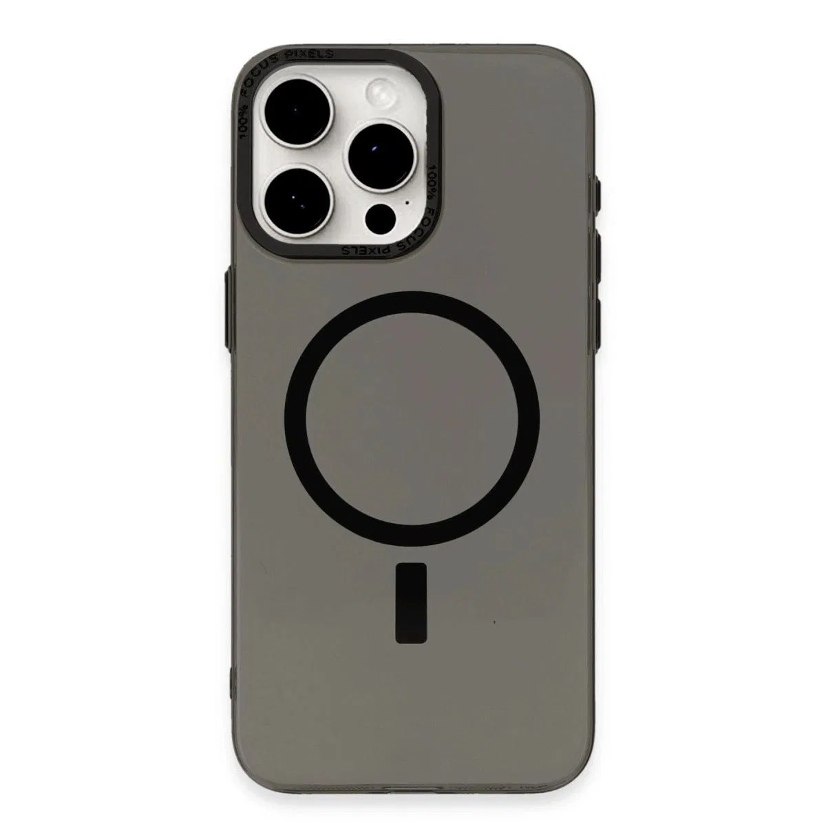 Newface Apple İphone 15 Pro Max Kılıf Anka Pc Magneticsafe Sert Metal Kapak - Siyah
