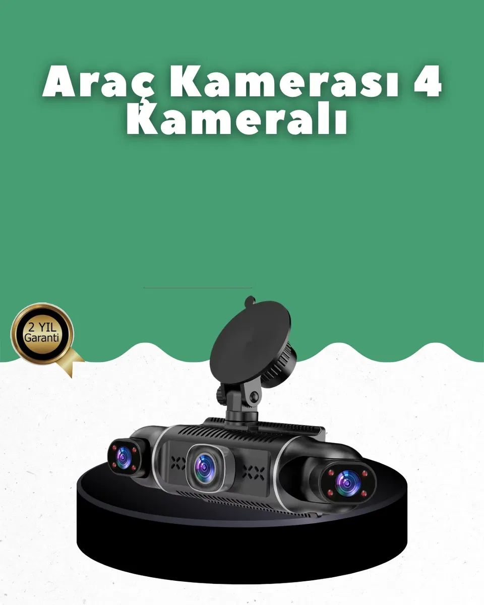 1080P 4 Klı Araç Kamerası GPS + WiFi + G Sensör Destekli