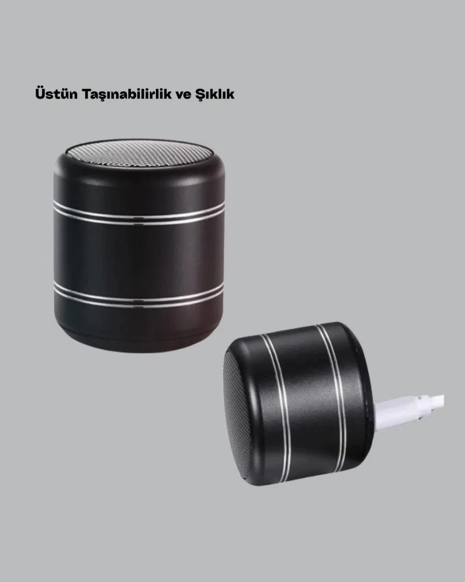 Taşınabilir Silindir Tasarım Bluetooth 5. 0 Hoparlör Yüksek Bas Performanslı Yeni Nesil görsel 4