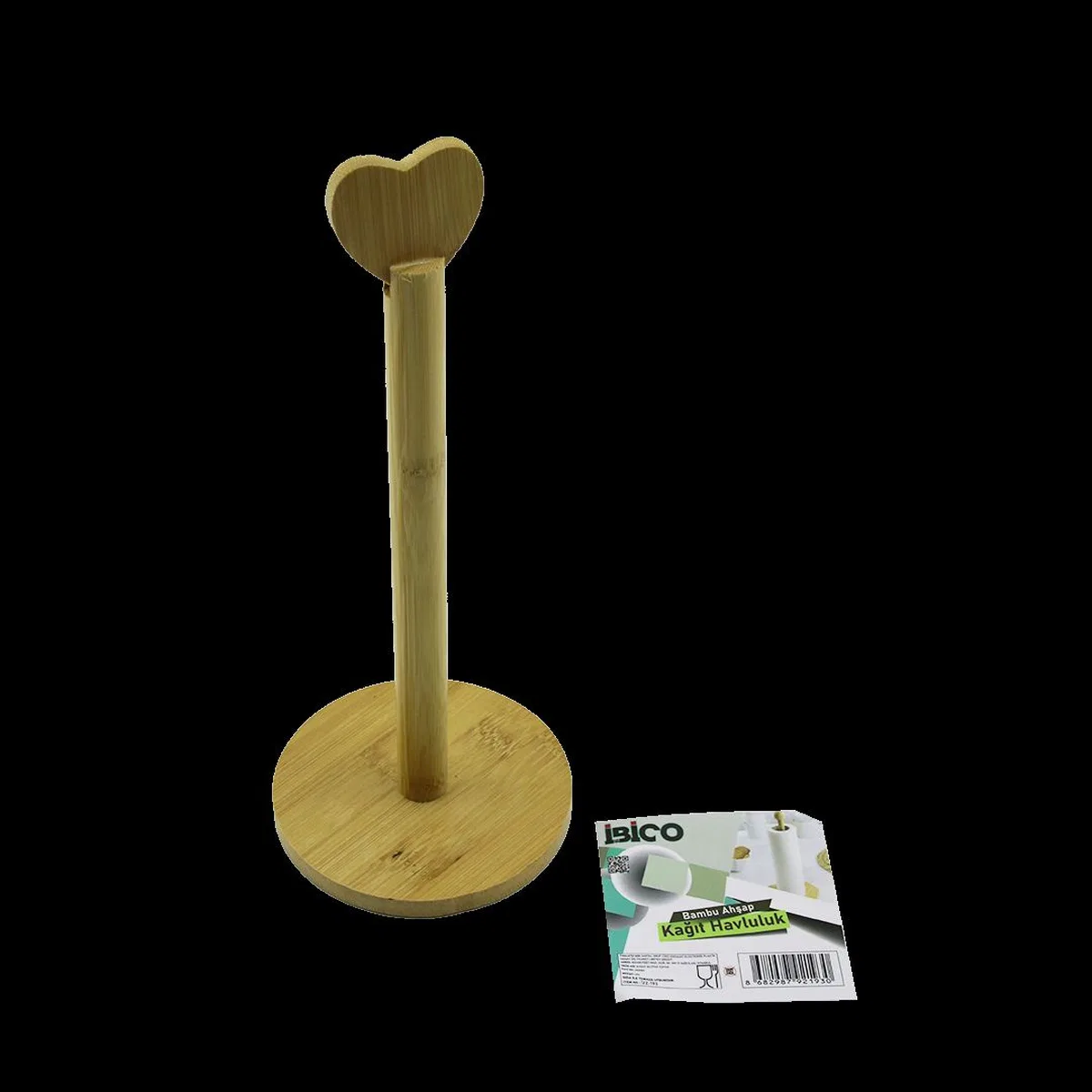 Bambu Kağıt Havluluk Yuvarlak Taban 12 cm Kalp Sap 28. 5 cm görsel 2