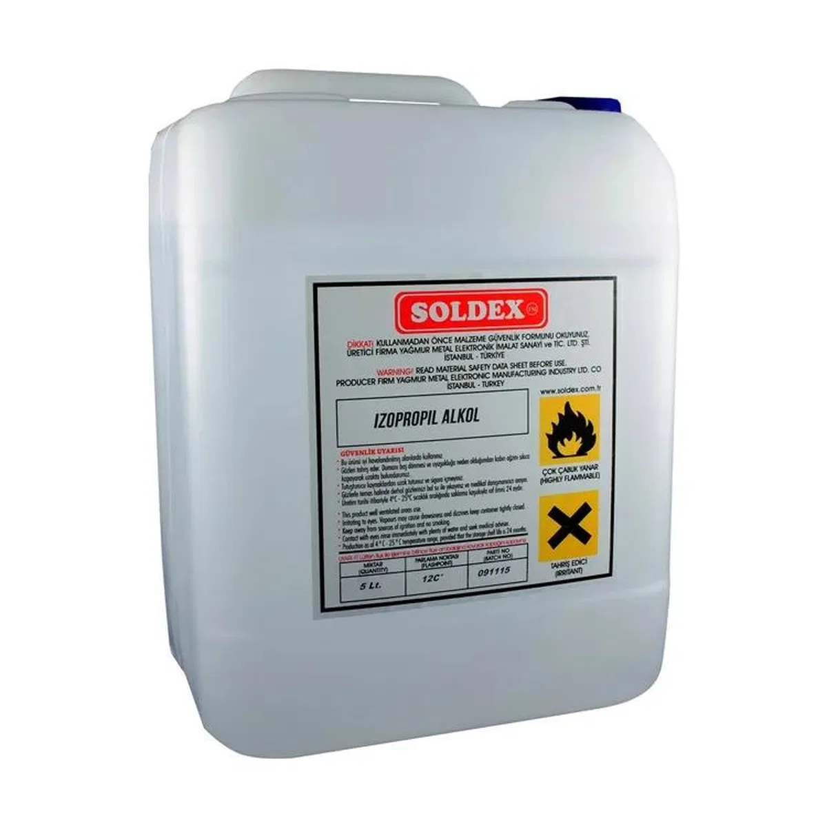 İzopropil Alkol 5 Lt - %99, 9 Saf İpa
