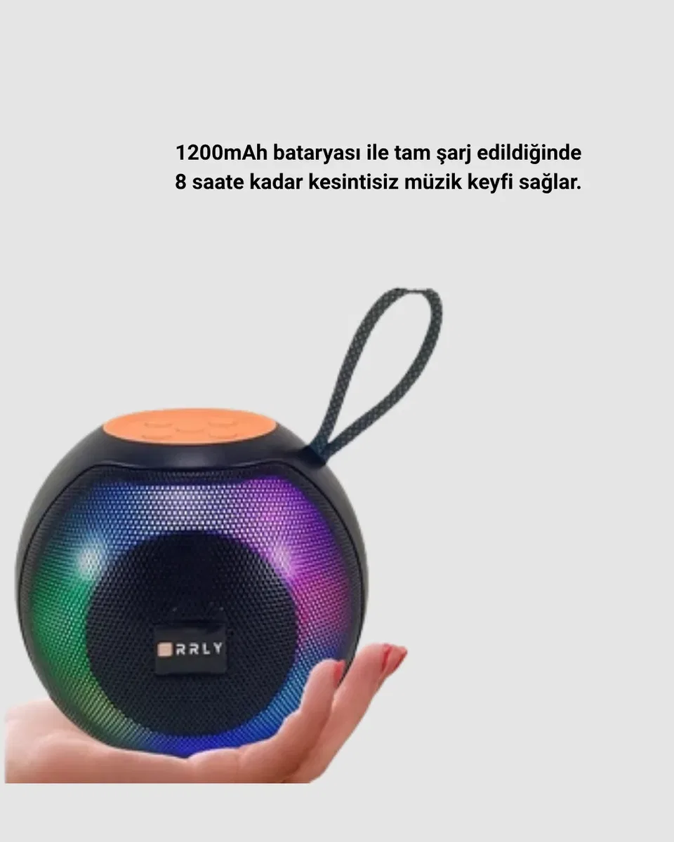 Bluetooth 5. 0 Hoparlör – RGB Işıklı, Güçlü Bas ve 360° Surround Ses görsel 2