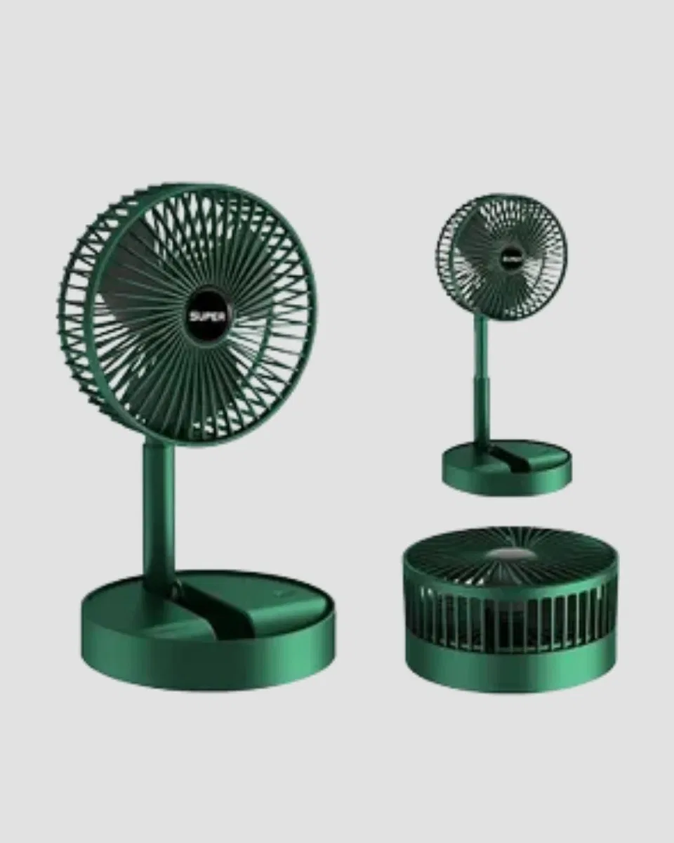 Katlanabilir Mini Fan – 3 Kademeli Soğutma, Şarjlı görsel 2