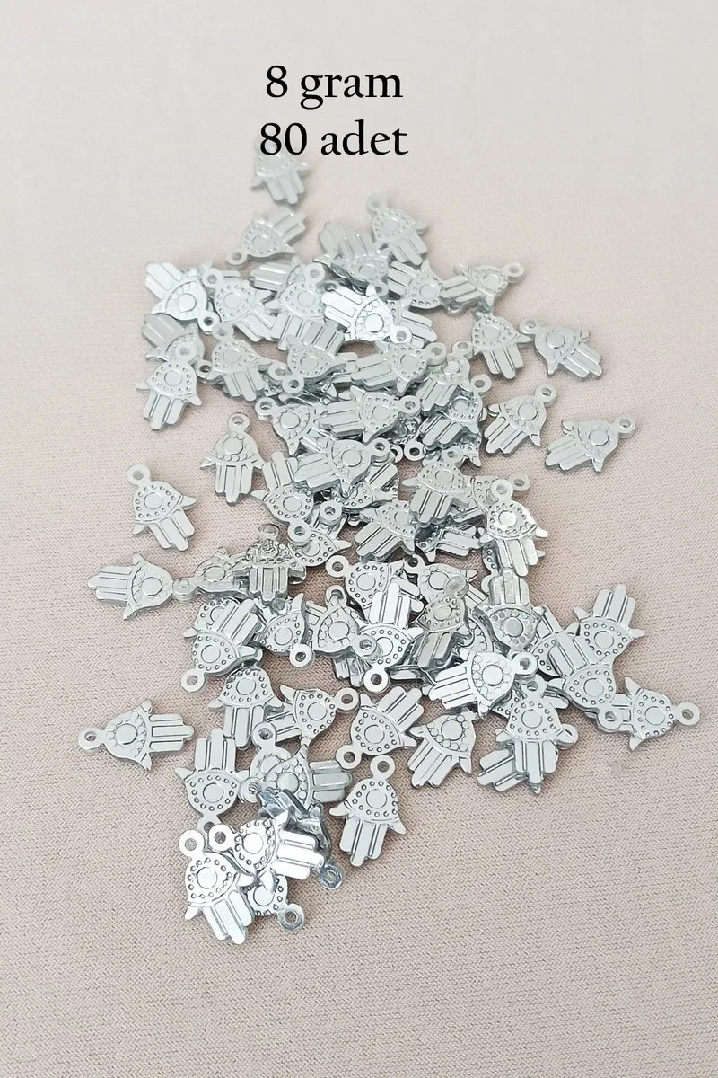 Oya Abiye Bileklik Kolye Pleksi Metalik Plastik Pul Gümüş Renk 8 gram 80 adet - BNC526