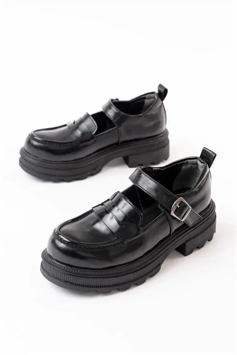 Kadın Rugan Loafer Ayakkabı Ayakkabı Tabanlı Yüksek Esnek Casual görsel 3
