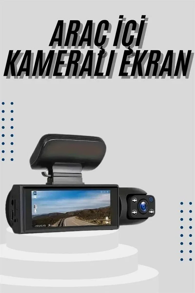 Çift Kameralı Araç Kamerası Ön ve Arka Kameralı görsel 2