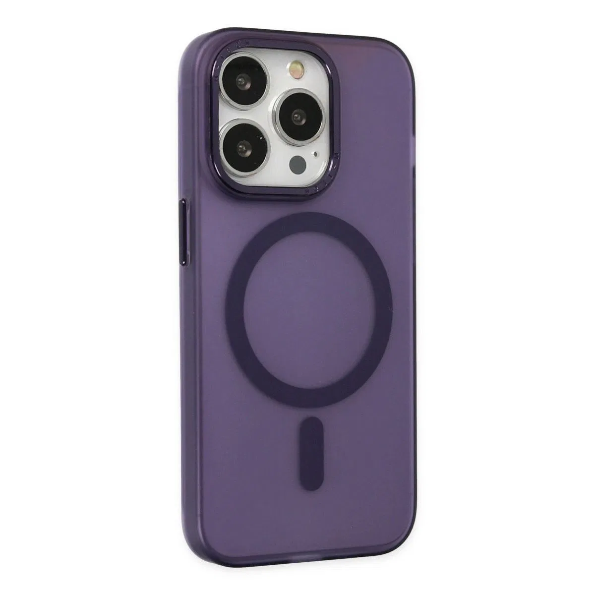 Newface Apple İphone 14 Pro Kılıf Lodos Magneticsafe Mat Kapak - Mor görsel 2