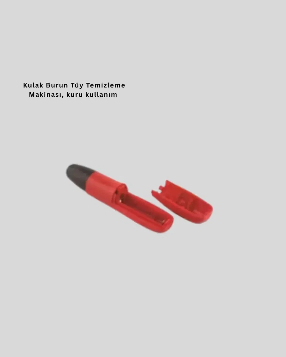 Kulak Burun Tüy Temizleme Makinası Pilli Kırmızı Ergonomik Yeni Nesil görsel 5