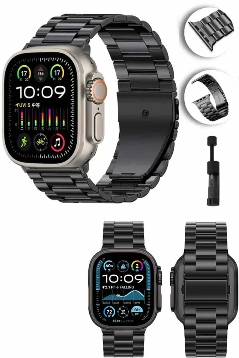 Akıllı Saat Arama Konuşma GPS ve NFC Özelliği 3 Kordonlu Amoled Ekran görsel 3