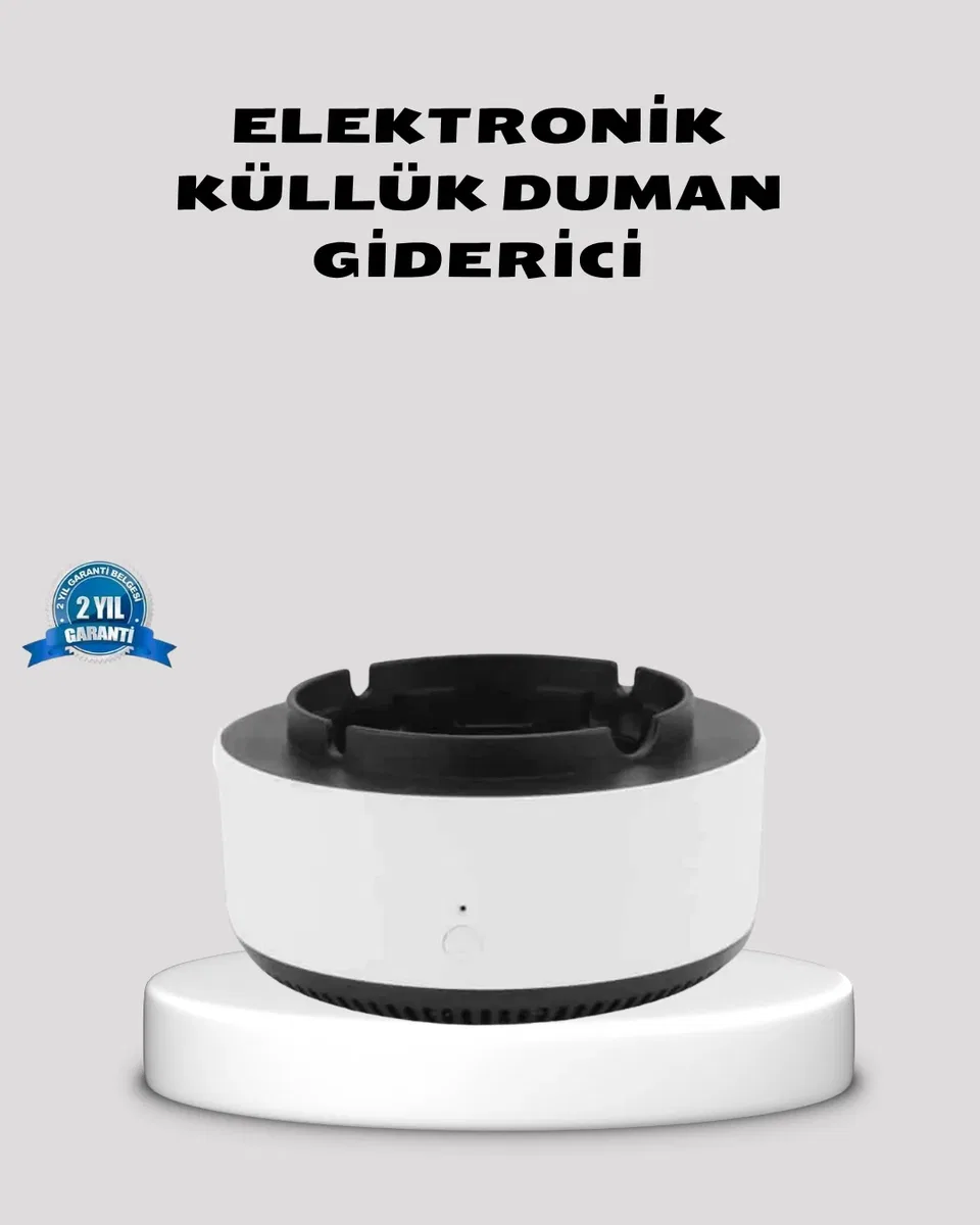 Hava Temizleyici Küllük – Sigara Dumanı Filtreli, Sessiz Çalışan, Şık Tasarım