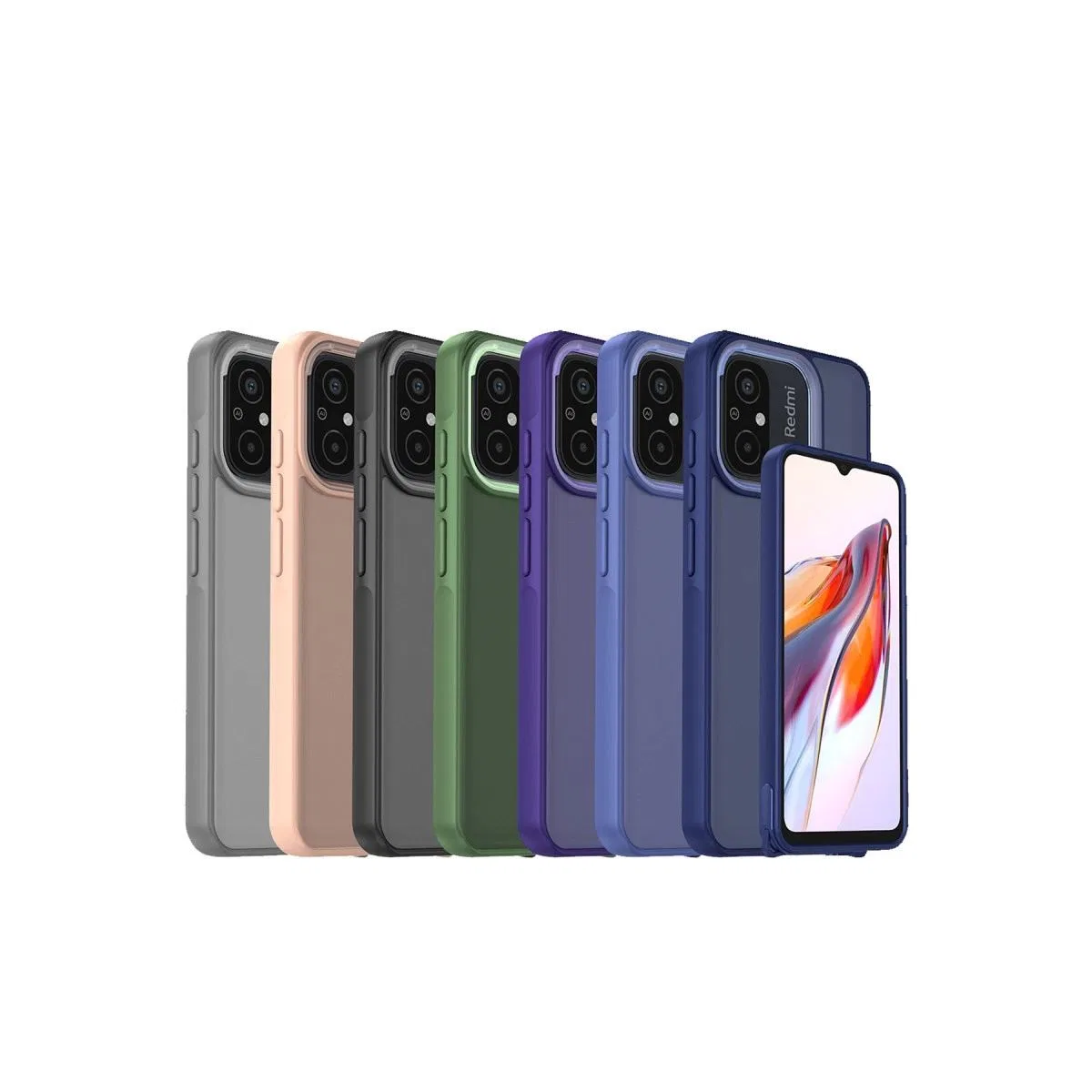 Xiaomi Redmi 12c Kılıf Elegant Kapak - Pudra görsel 2
