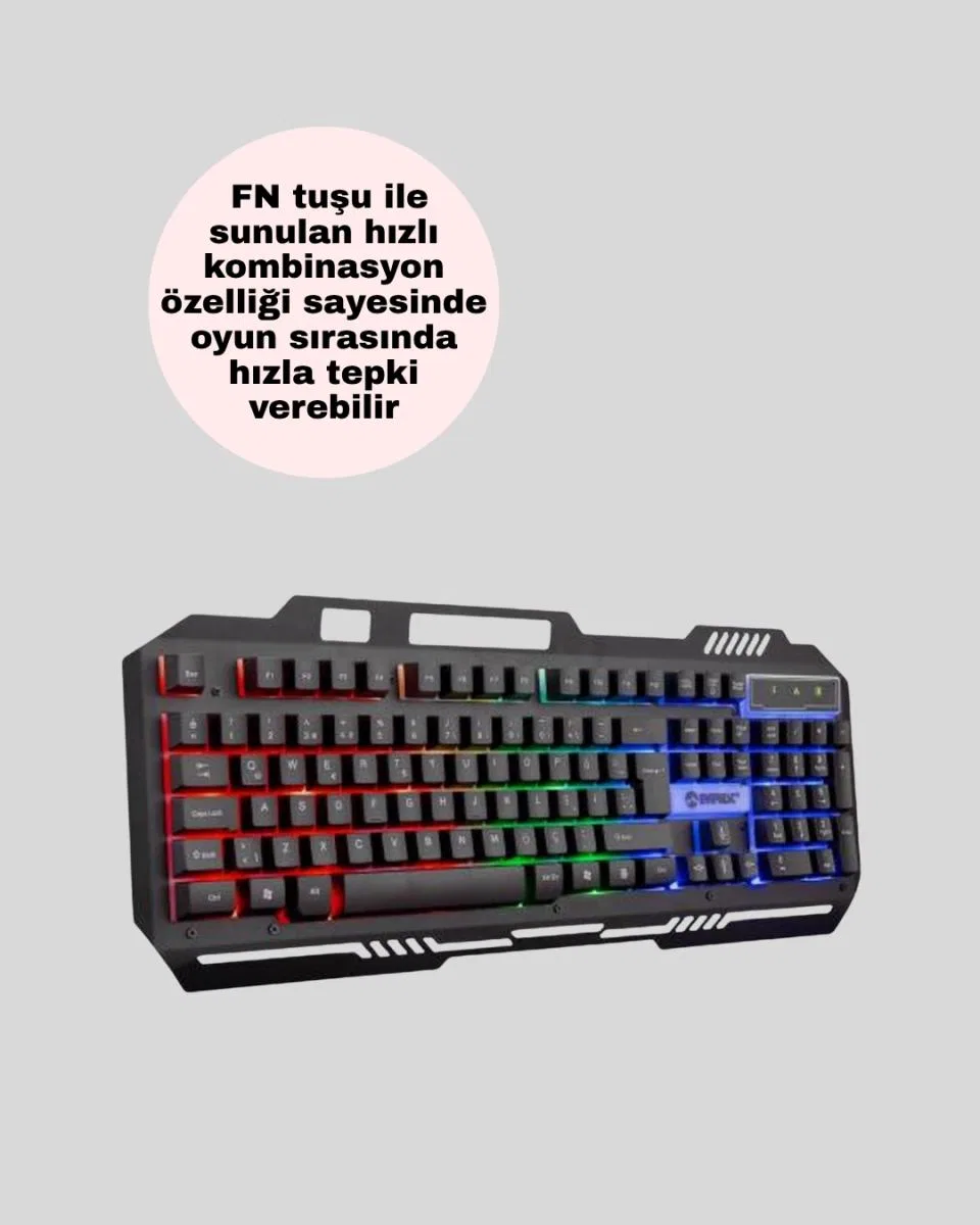 Mekanik Led Klavye Mouse Seti – Yüksek Tepki Ve Ergonomi görsel 5
