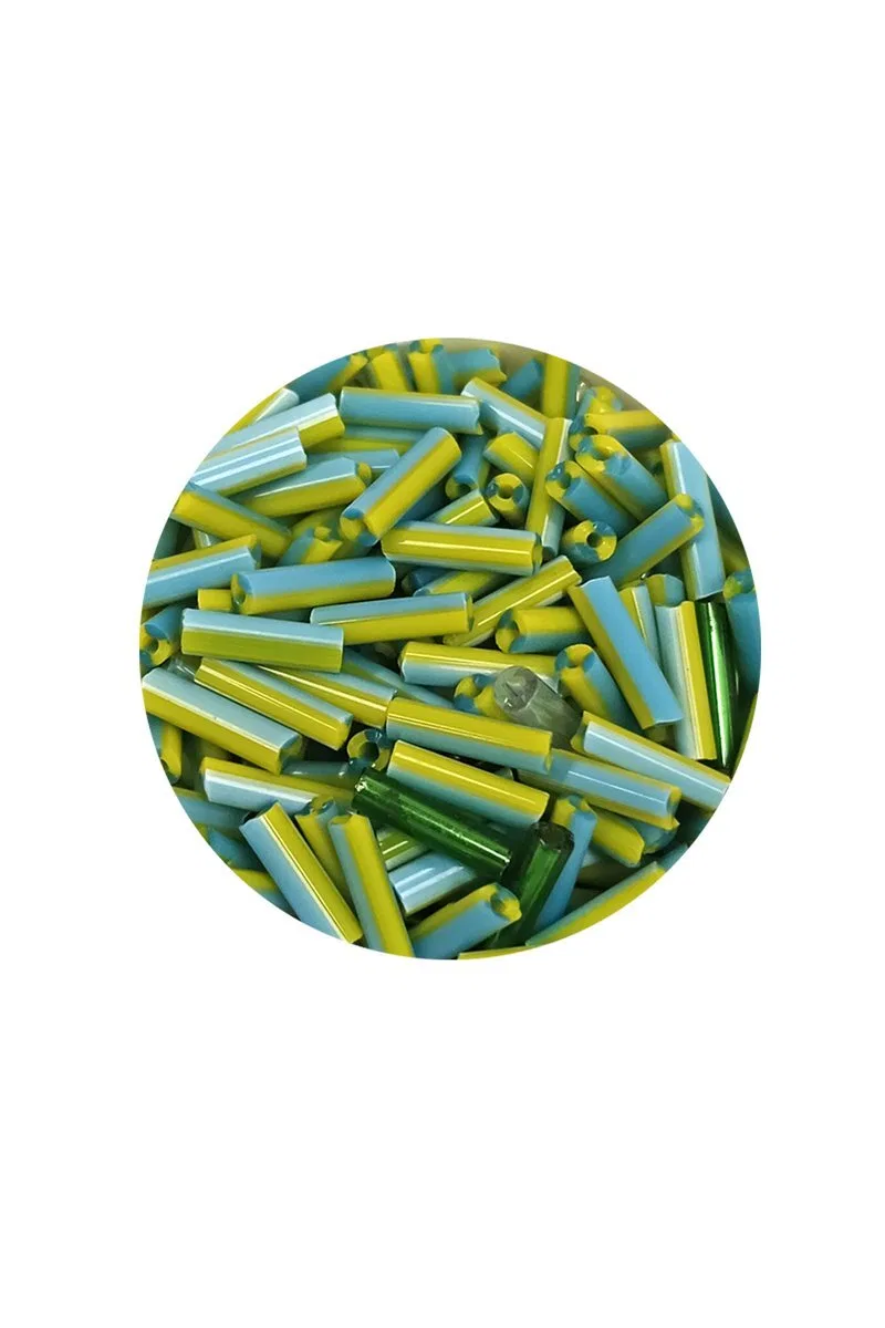 Uzun Boru Kesme Boncuk Çap 2mm Uzunluk 10 mm - 20 Gram - Yeşil Mavi - BNC250 görsel 2