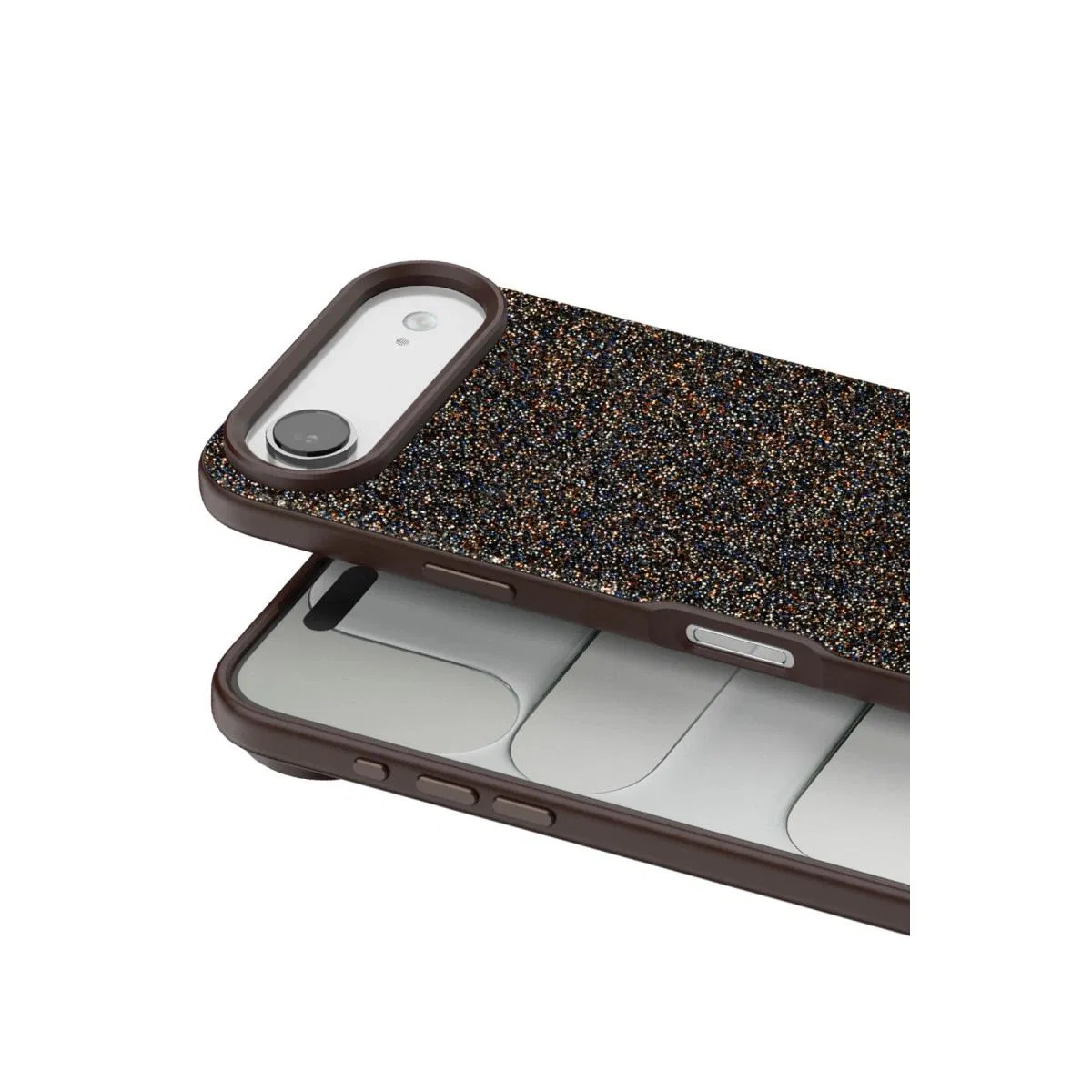 Onegif Apple İphone 17 Air Bright Simli Kapak - Gold görsel 2