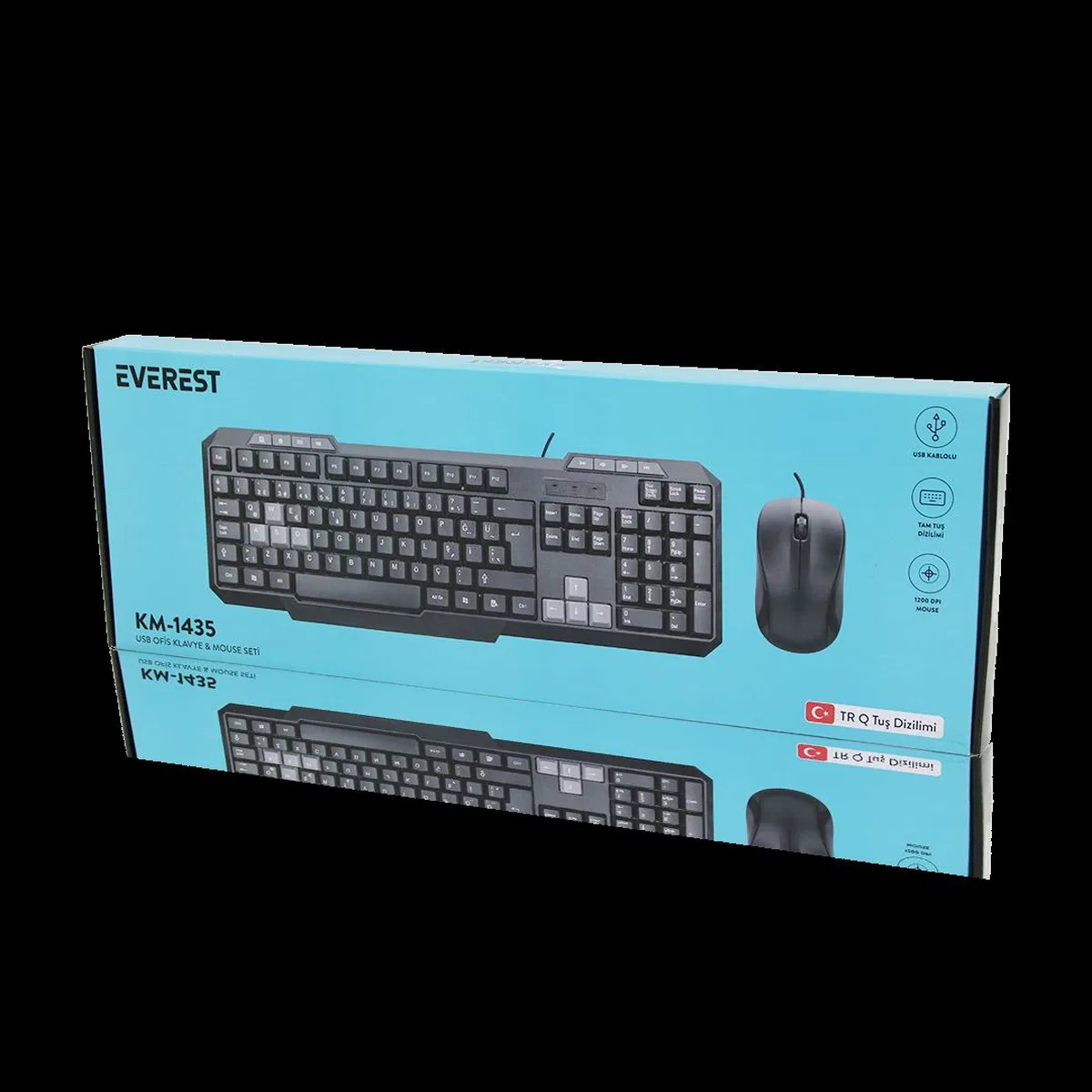 Kablolu USB Klavye Mouse Seti (Q Klavye, 1200 DPI) görsel 2