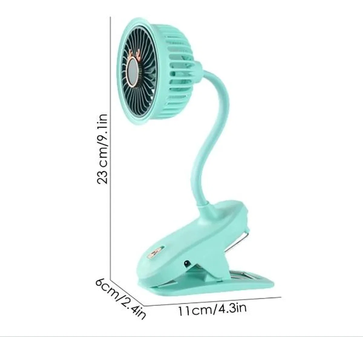 Taşınabilir Mini Klips Bebek Arabası Fanı, Fan Elektrikli Soğutma Hava Sirkülatöründe 360 Derece Dönebilen Klips görsel 2