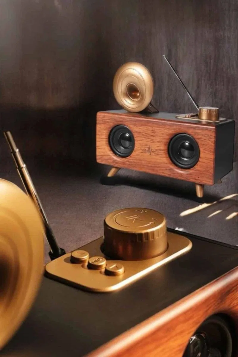 Nostaljik Görünümlü Bluetooth Bağlantılı Speaker görsel 2