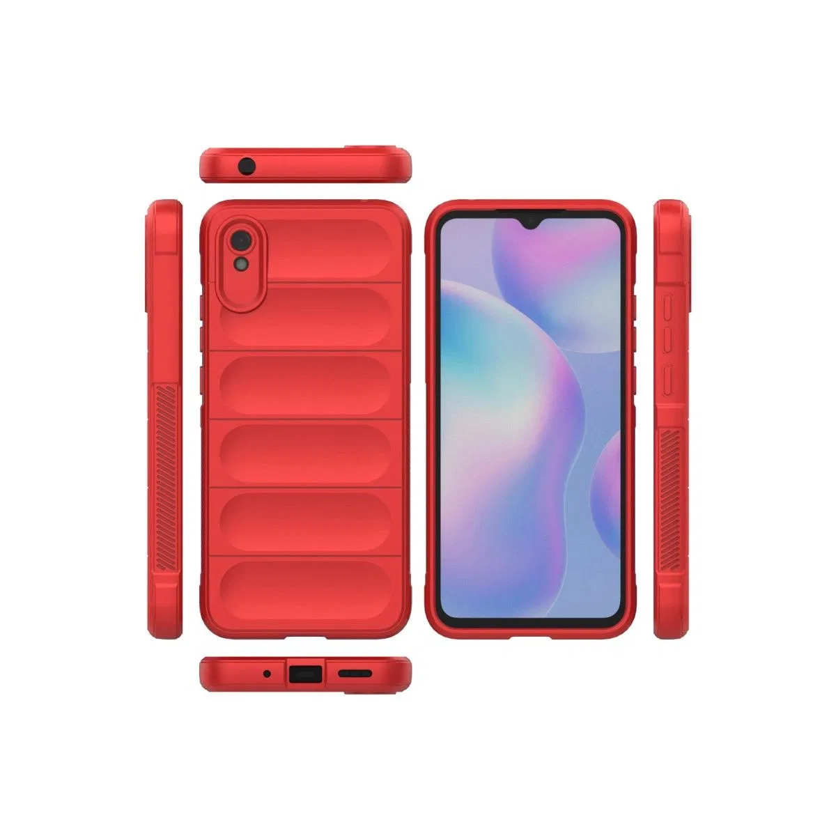 Xiaomi Redmi 9a Kılıf Optimum Silikon - Kırmızı görsel 3