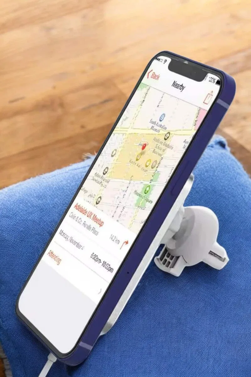 İOS Uyumlu Manyetik Tasarım Magsafe İphone 12/13/14/15 araç şarjı görsel 4