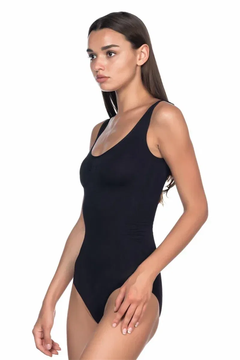 Siyah MI 1924 Soft Kalın Askıllı Çıtçıtlı Body görsel 2