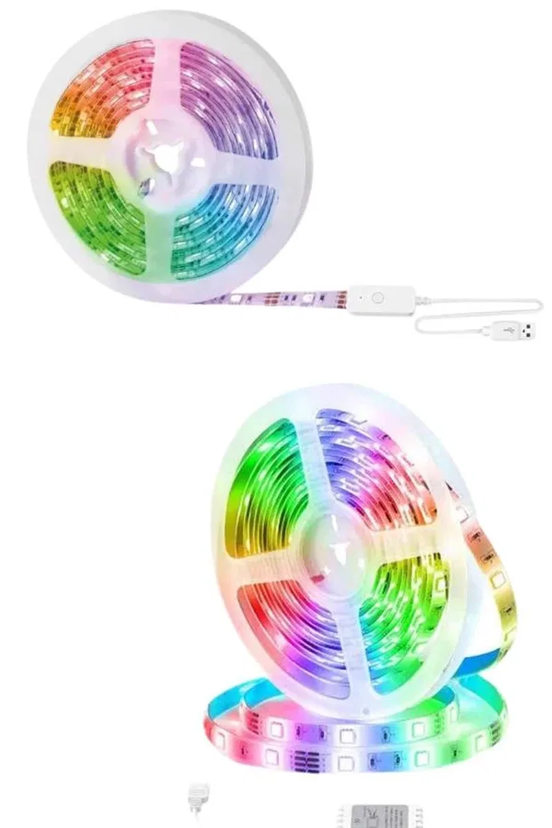 10M Şerit Led İç Mekan Renkli Rgb Şerit Led Kumandalı görsel 5