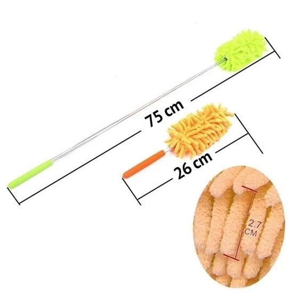 Teleskopik Mikrofiber Pratik Uzayabilen Toz Alma Fırçası Aparatı görsel 8