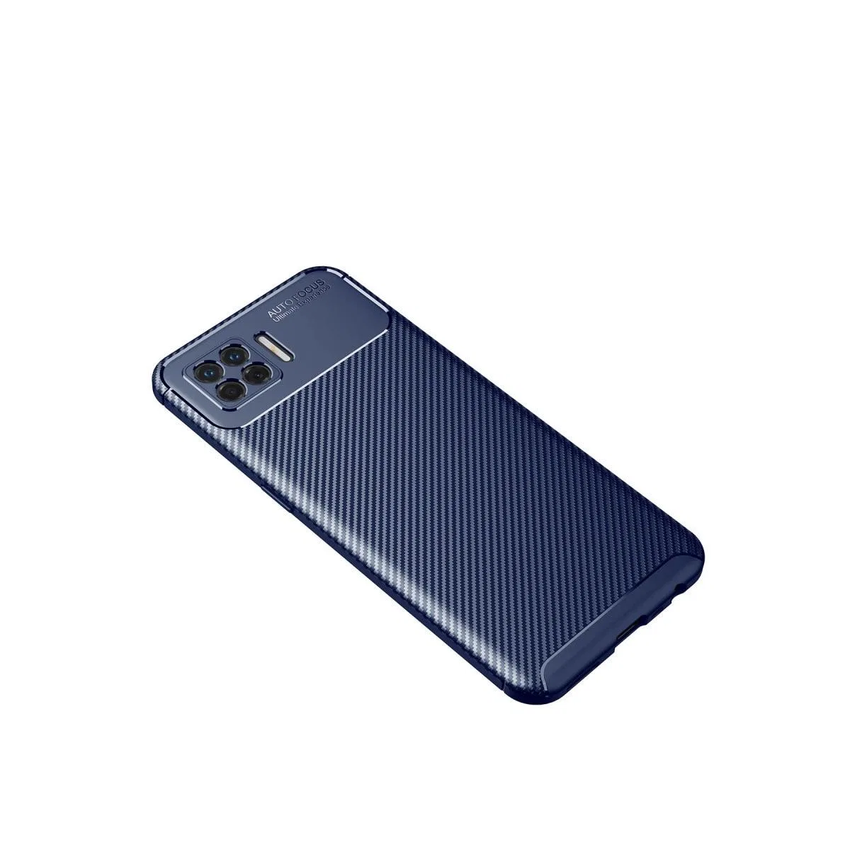 Oppo A73 Kılıf Auto Focus Karbon Kapak - Lacivert görsel 2