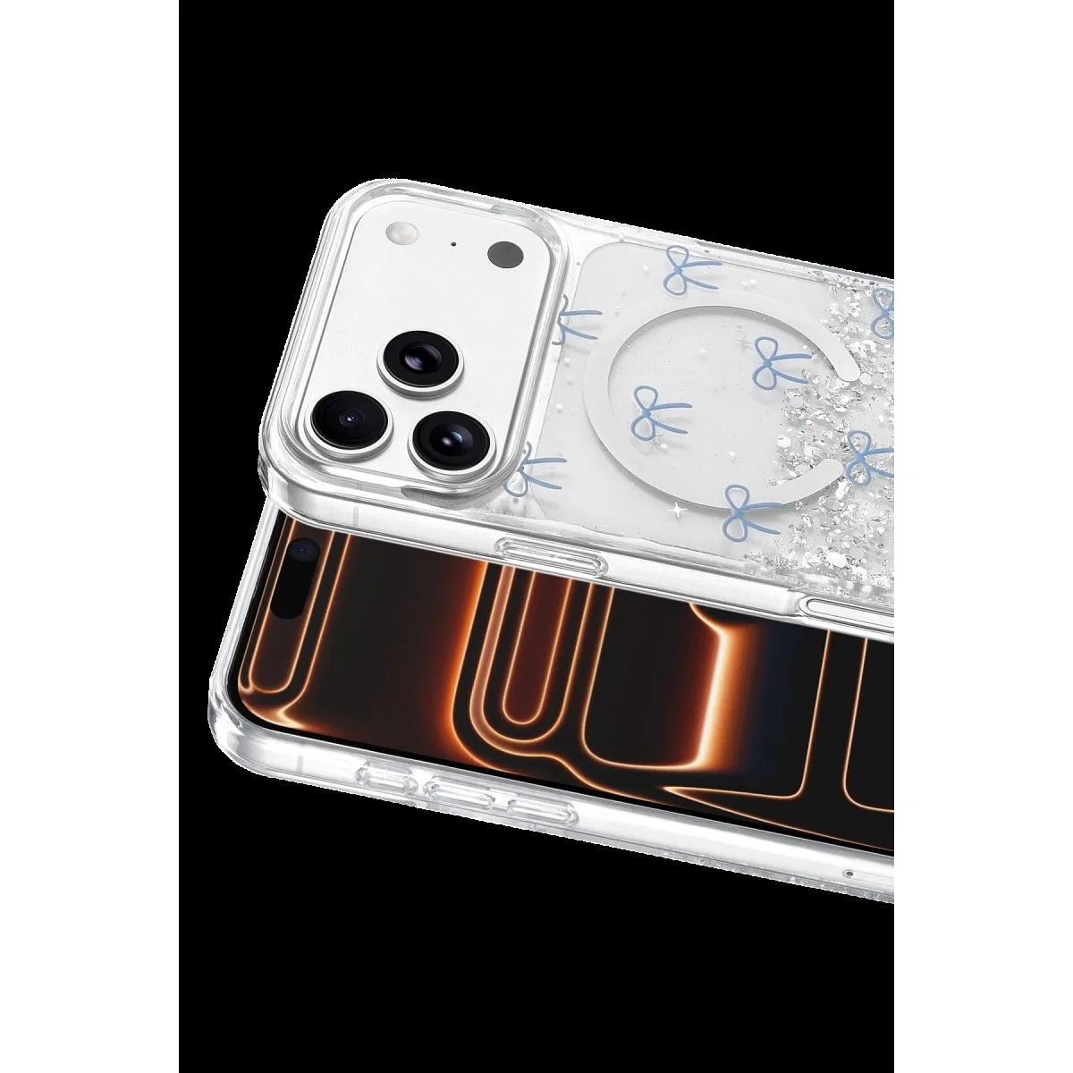 Onegif Apple İphone 17 Pro Misk Simli Magsafe Kapak - Desen 3 görsel 2
