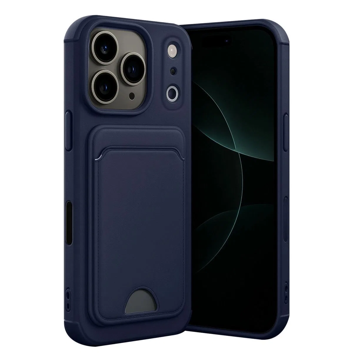 Apple İphone 17 Pro Kelvin Kartvizitli Silikon - Lacivert