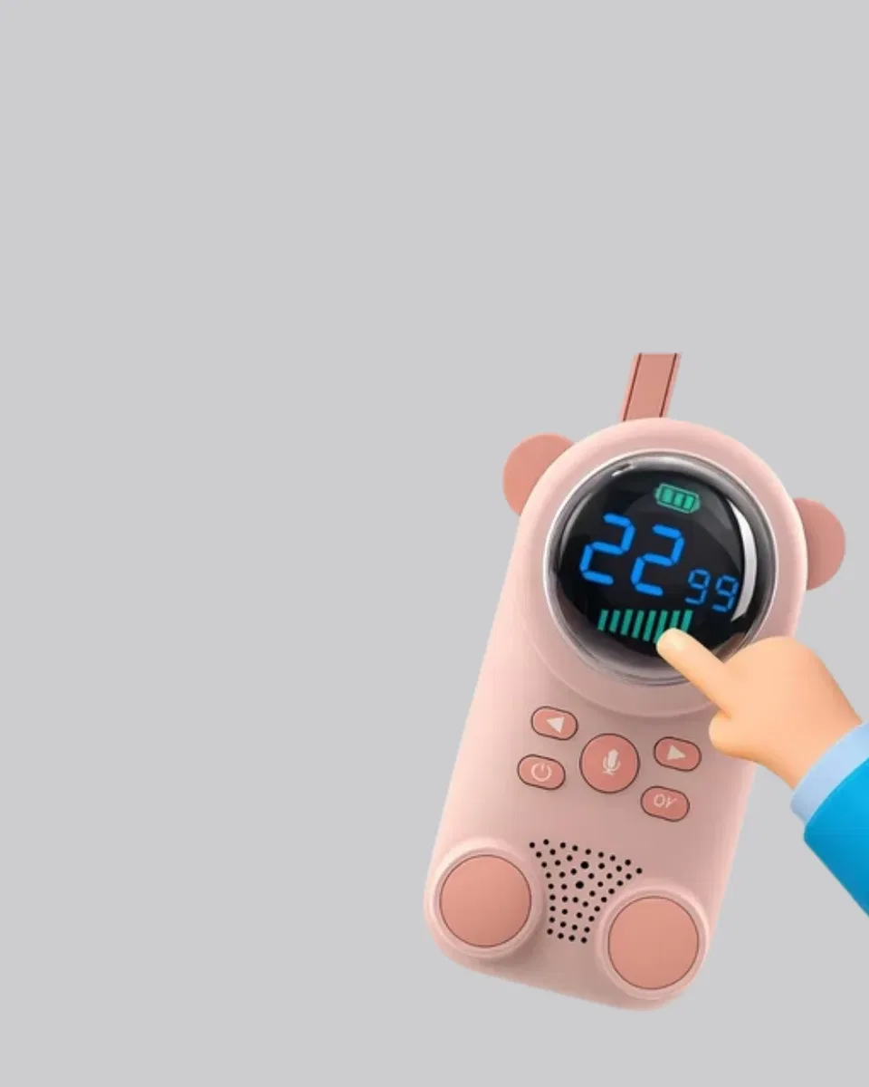 Bebek Telsizi LCD Ekran VOX İki Yönlü İletişim USB Şarj Hafif görsel 2