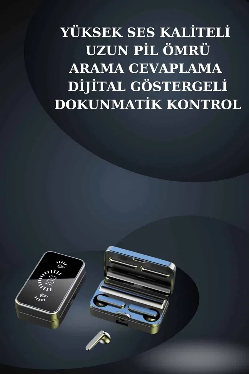 Bileklikli Amoled Ekran Akıllı Saat ve Dijital Göstergeli Kablosuz Bluetooth Kulaklık ANC/ ENC görsel 3