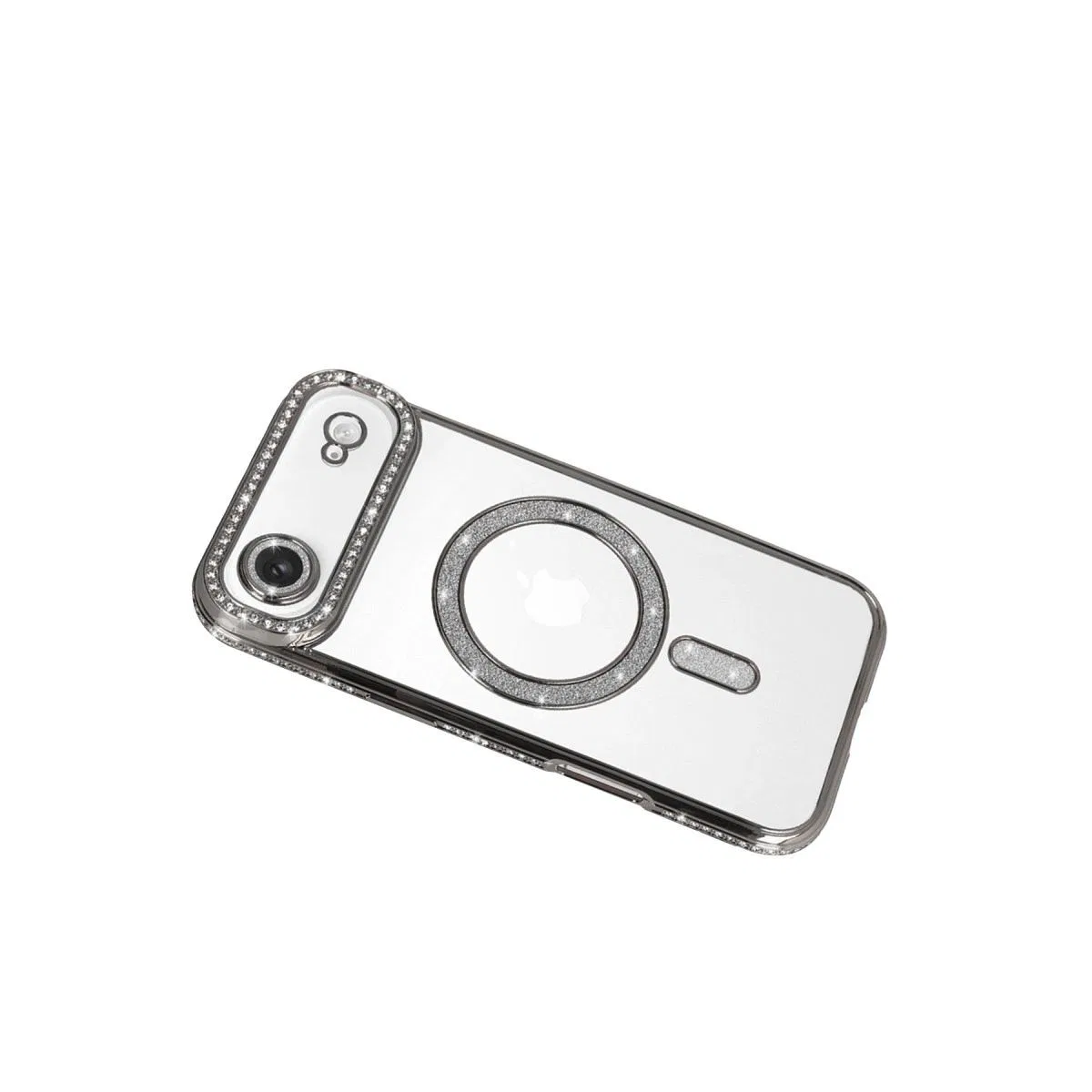 Apple İphone 17 Air Joke Simli Magneticsafe Kılıf - Gümüş görsel 3