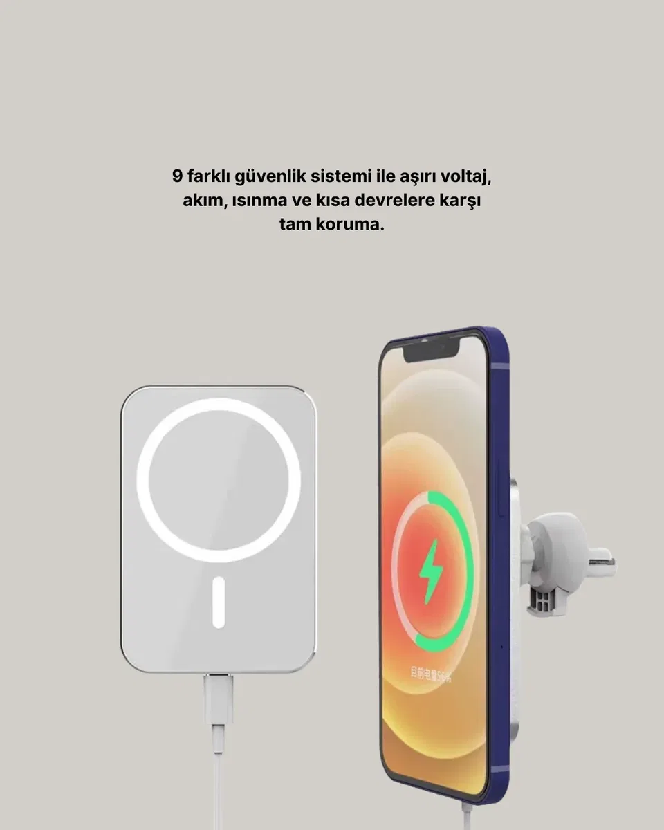 15W Araç Telefon Tutucu Kablosuz Hızlı Şarj Özellikli görsel 4