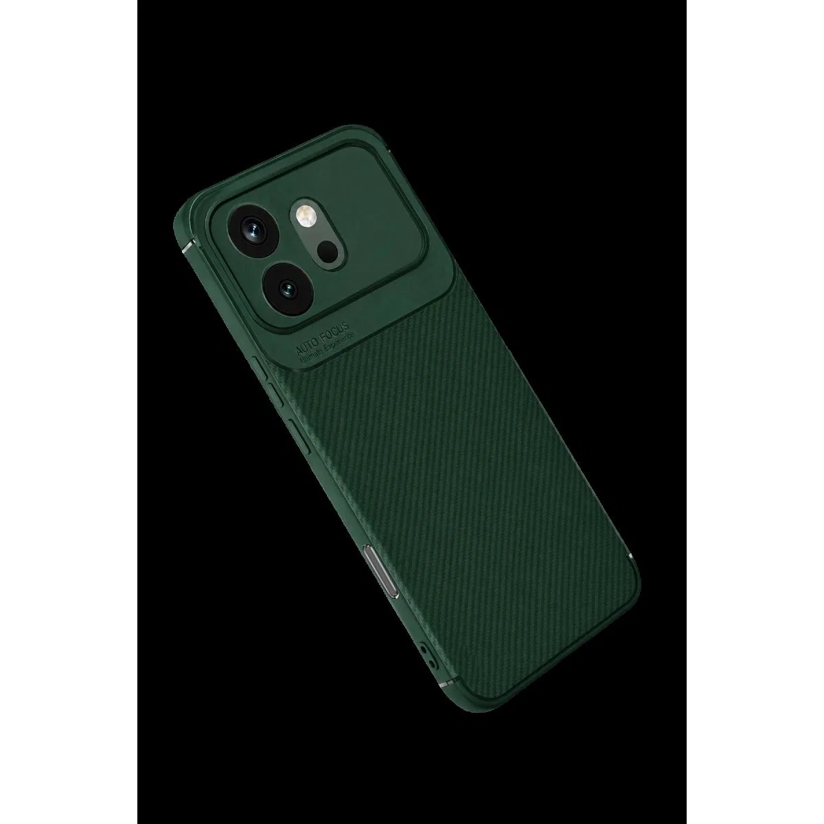 Huawei Honor 600 Auto Focus Karbon Kapak - Koyu Yeşil görsel 2