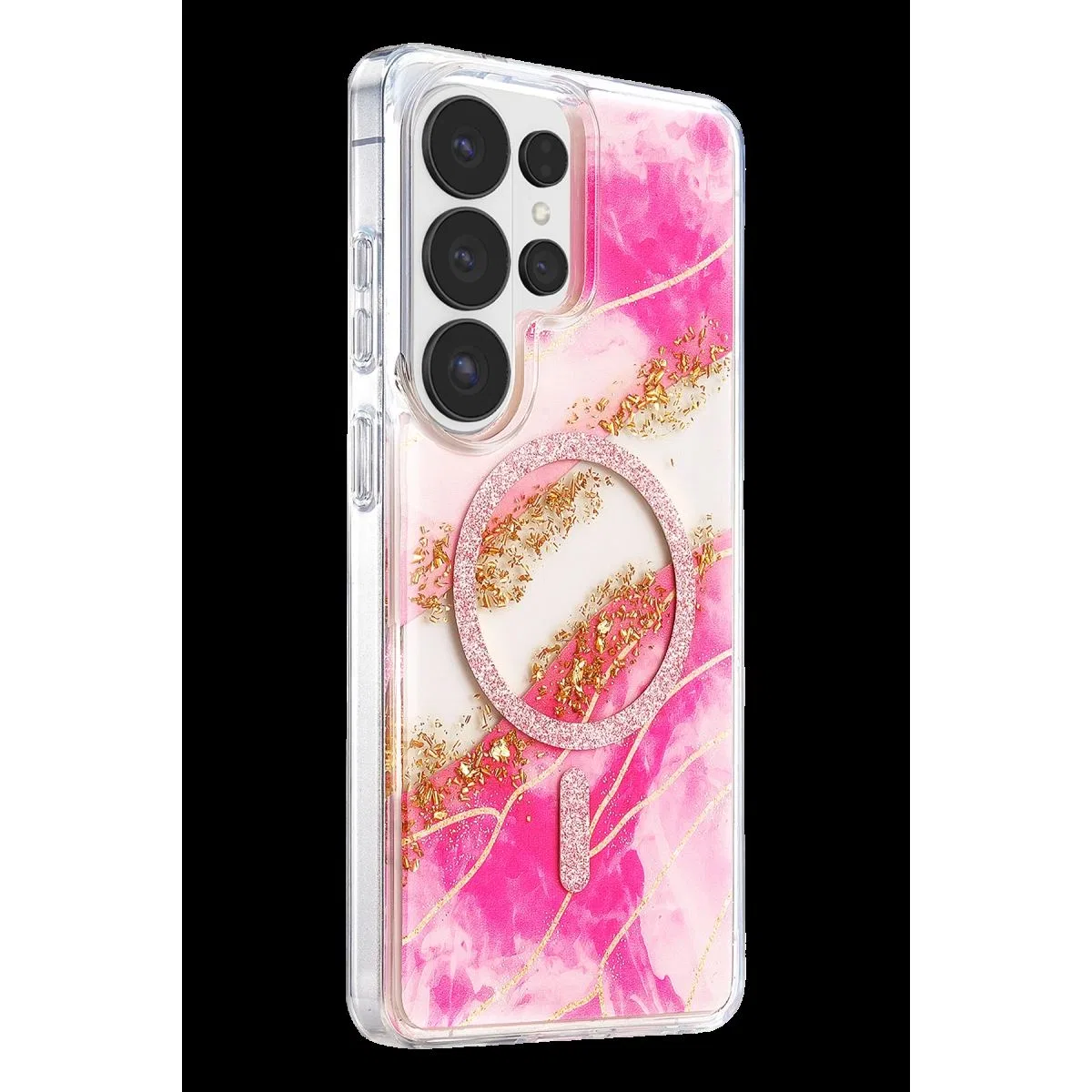 Onegif Samsung Galaxy S26 Ultra Lotus Simli Magsafe Kapak - Pembe görsel 2