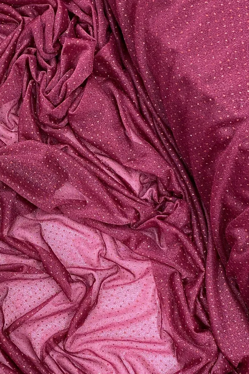Yağmur Damlası Simli Abiye Elbise Şallık Tül Kumaş Bordo 23 görsel 2