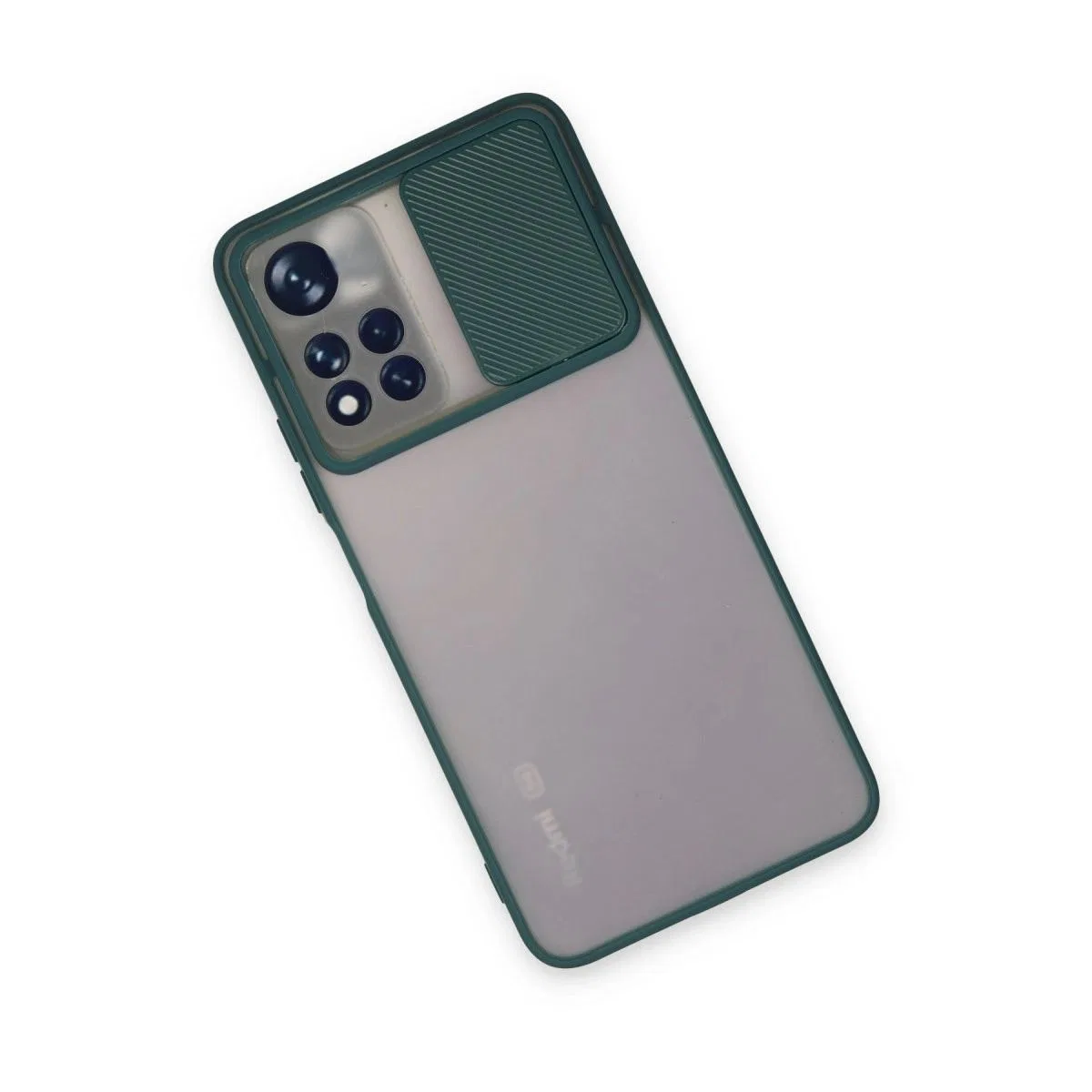 Xiaomi Redmi Note 11t Kılıf Palm Buzlu Kamera Sürgülü Silikon - Yeşil görsel 3