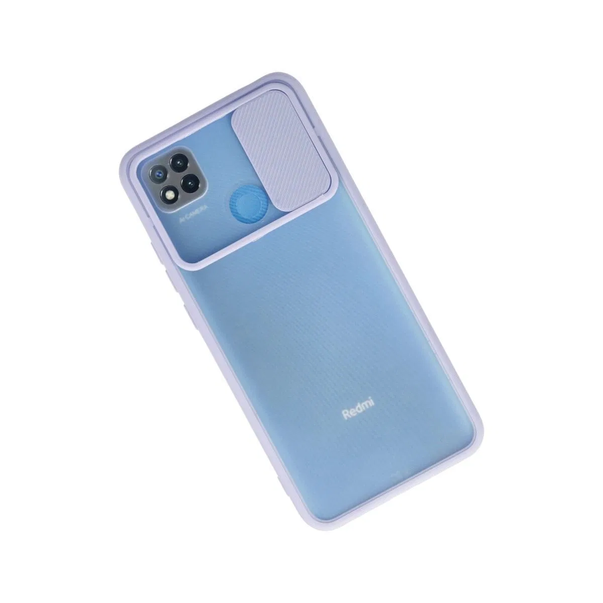 Xiaomi Redmi 9c Kılıf Palm Buzlu Kamera Sürgülü Silikon - Lila görsel 2