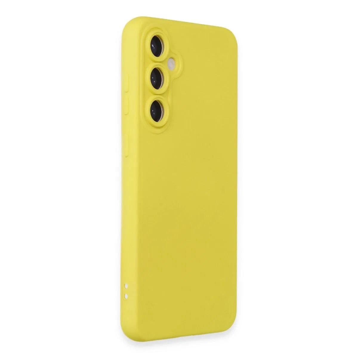 Samsung Galaxy S23 Fe Kılıf Nano İçi Kadife Silikon - Sarı görsel 2