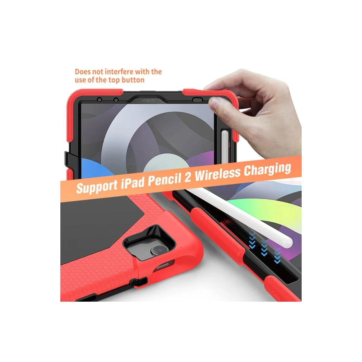 Apple İpad Pro 11 (2020) Kılıf Griffin Tablet Kapak - Kırmızı görsel 7