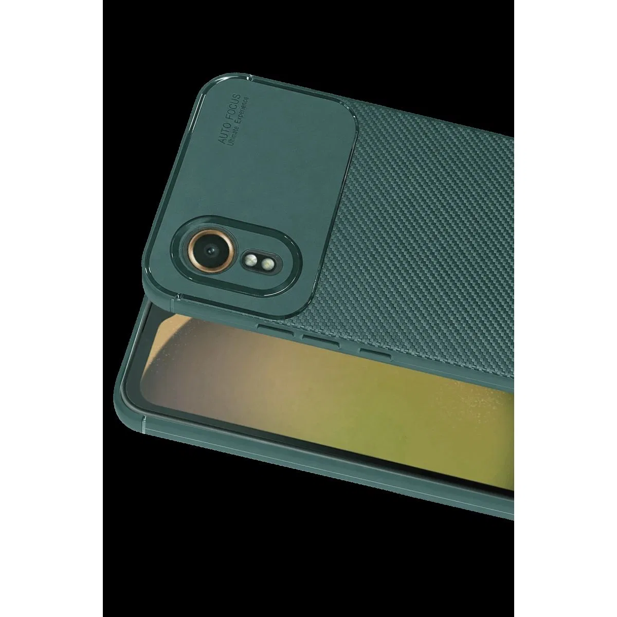 Samsung Galaxy Xcover 7 Kılıf Auto Focus Karbon Kapak - Yeşil görsel 2