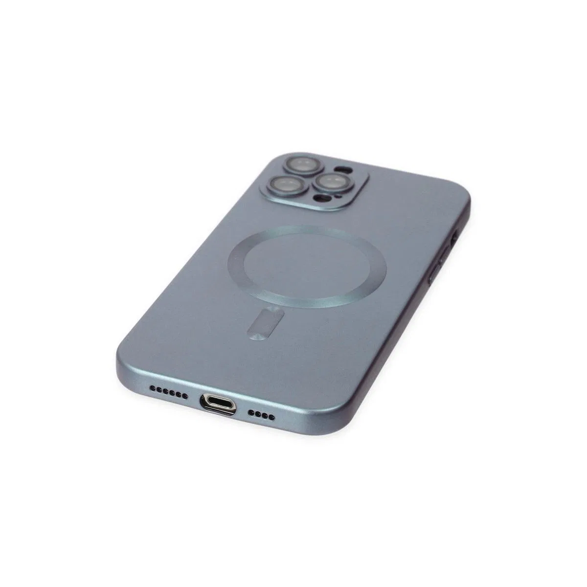 Apple İphone 12 Pro Max Kılıf Moshi Lens Magneticsafe Silikon - Sierra Blue görsel 5
